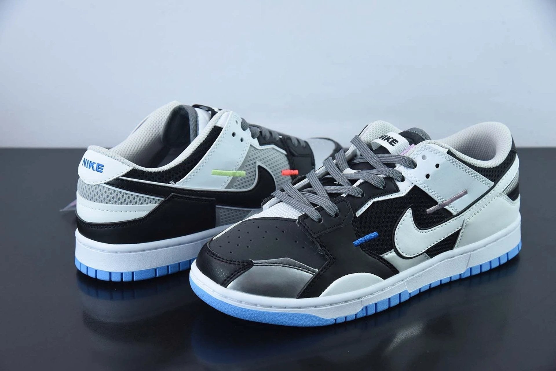 Dunk Low Scrap Black Neutral Grey University Blue White by Air Jordan