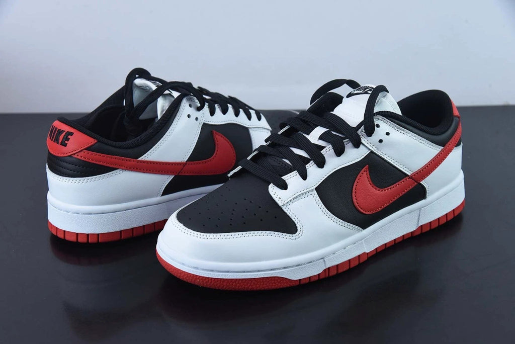 Dunk Low Retro White Black University Red by Air Jordan