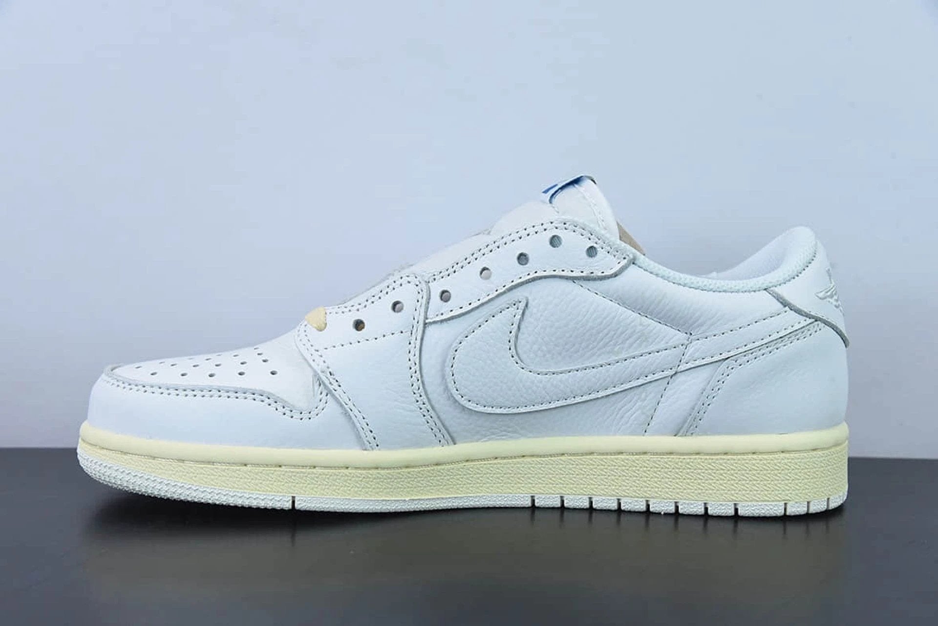 Travis Scott x Fragment x Nike Air Jordan 1 Low Cream White Blue CQ3277-100 by Air Jordan