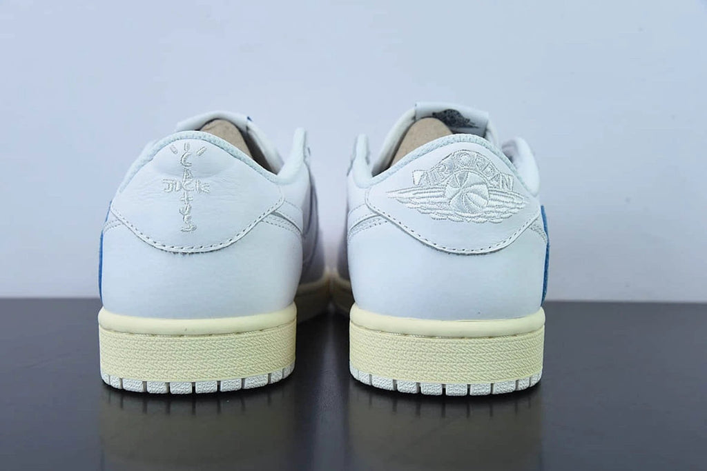Travis Scott x Fragment x Nike Air Jordan 1 Low Cream White Blue CQ3277-100 by Air Jordan