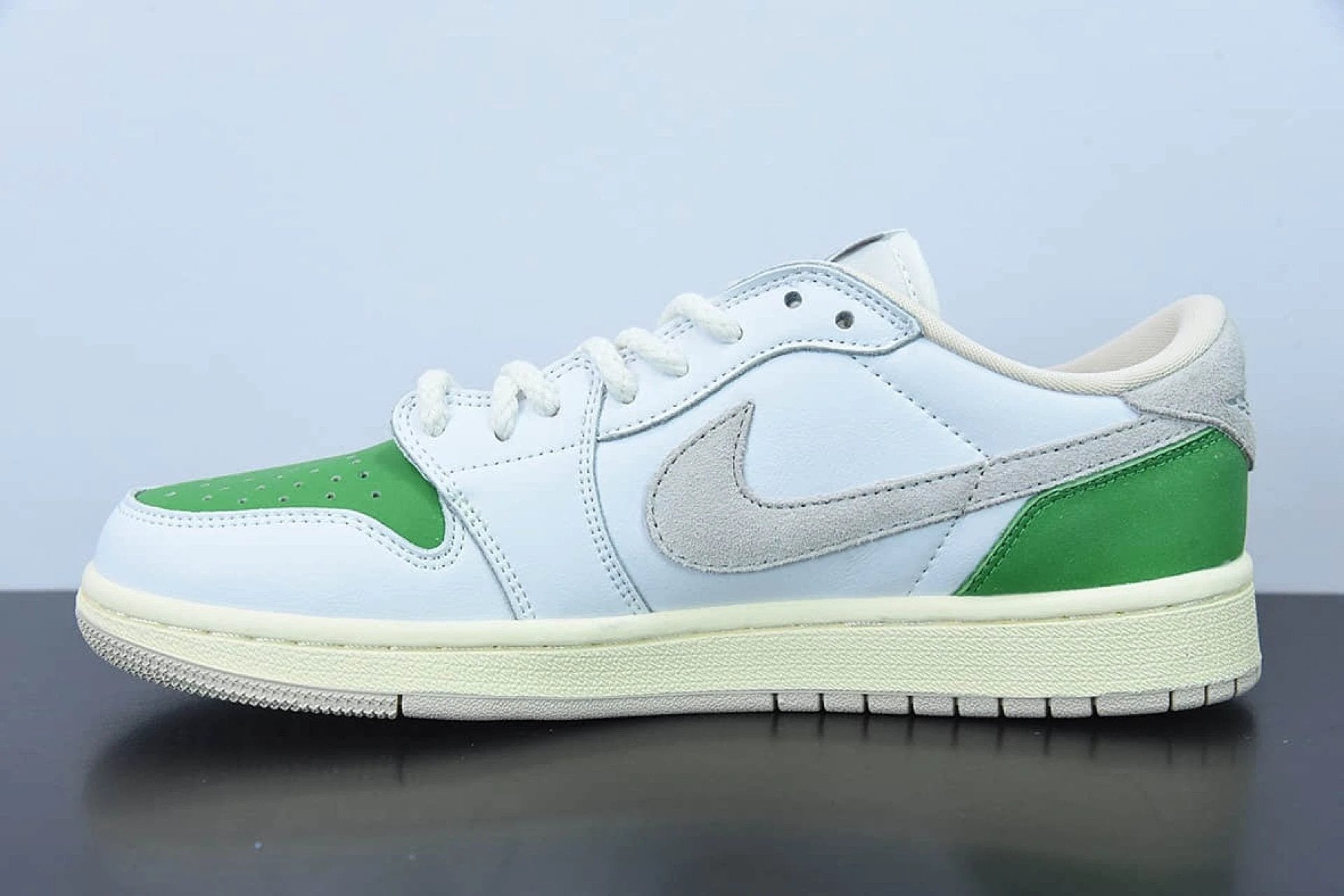 Travis Scott x Fragment x Nike Air Jordan 1 Low White Sail Green DM7866-716 by Air Jordan