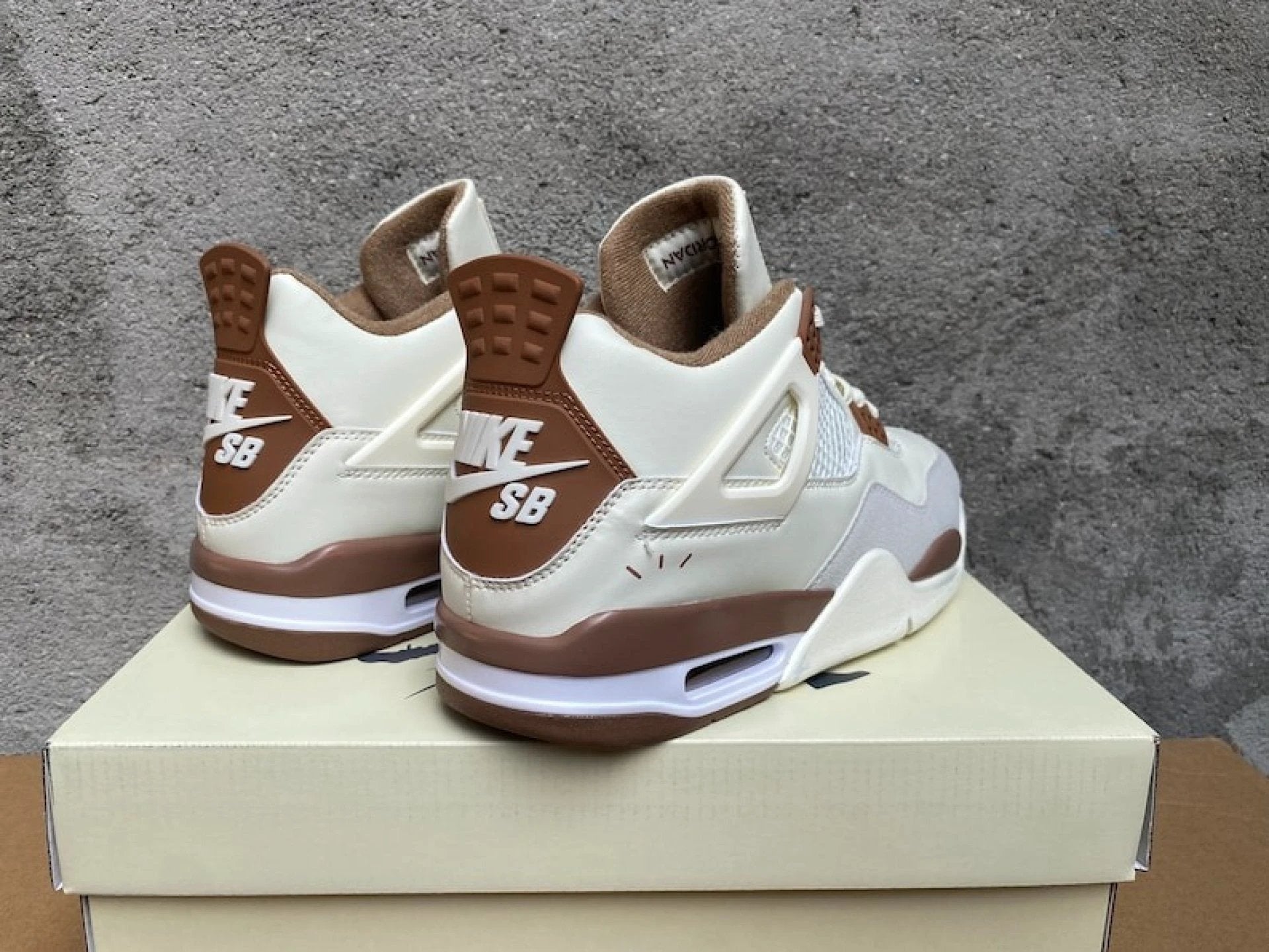 Air Jordan 4 White Brown Sneakers by Air Jordan