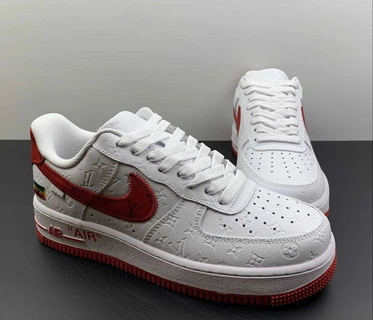 Air Force 1 Low Monogram White Red Off-White by Air Jordan