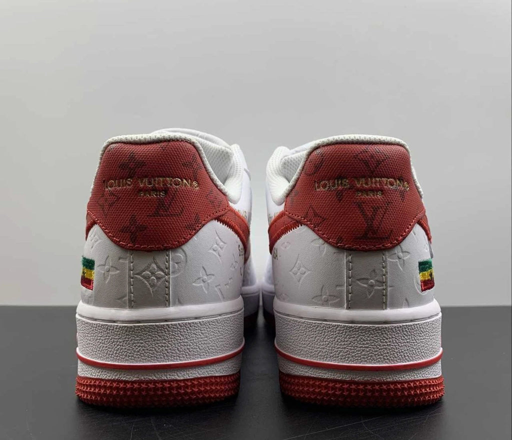 Air Force 1 Low Monogram White Red Off-White by Air Jordan