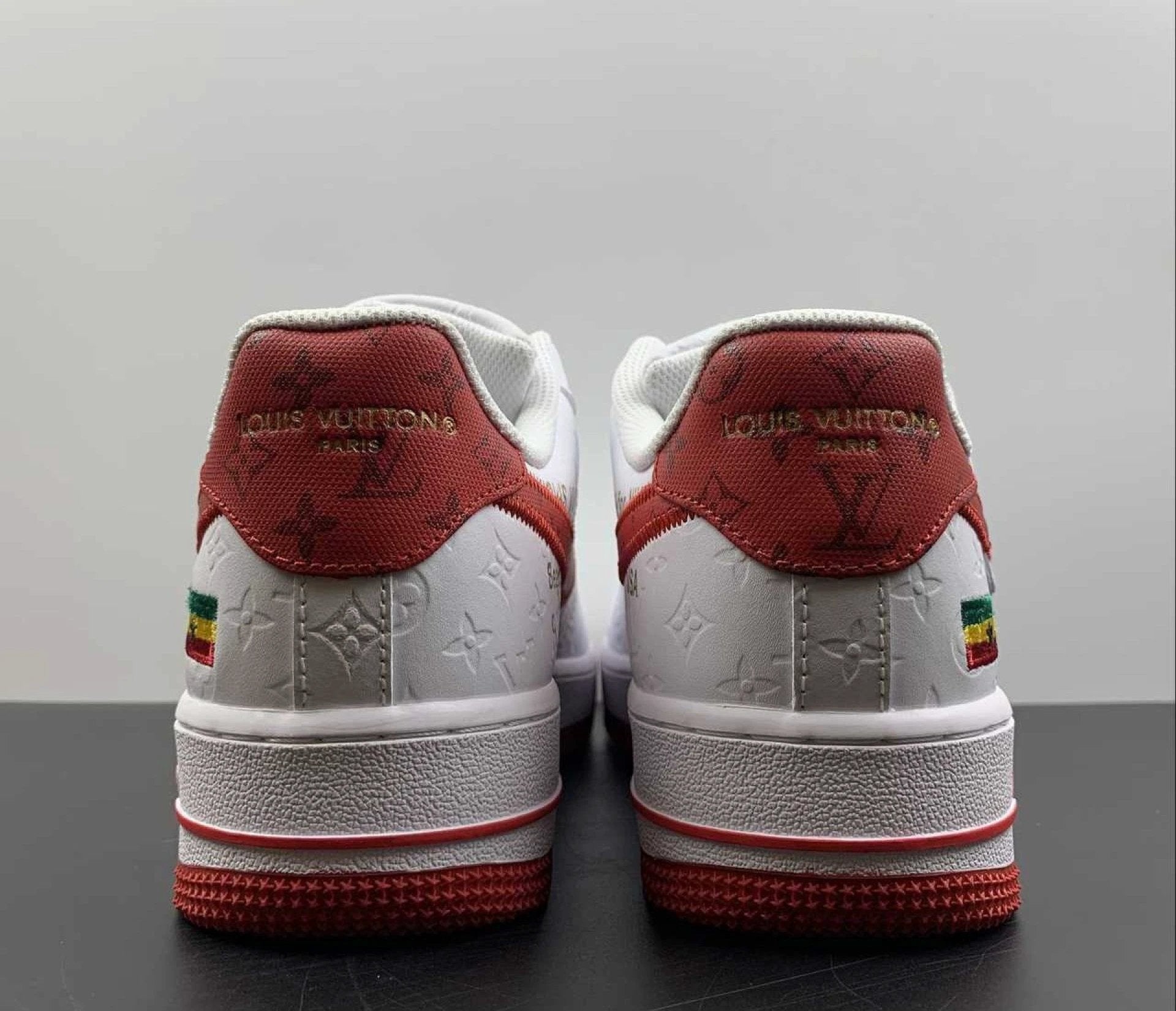 Air Force 1 Low Monogram White Red Off-White by Air Jordan