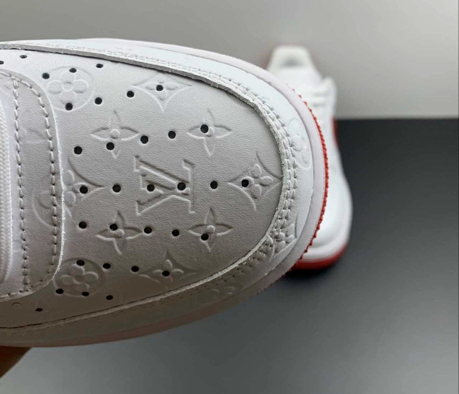 Air Force 1 Low Monogram White Red Off-White by Air Jordan