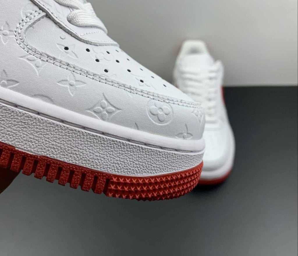 Air Force 1 Low Monogram White Red Off-White by Air Jordan
