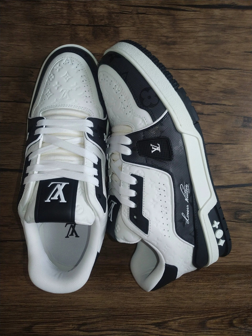 Luxury Virgil Trainer Sneakers #54 Black White by Air Jordan