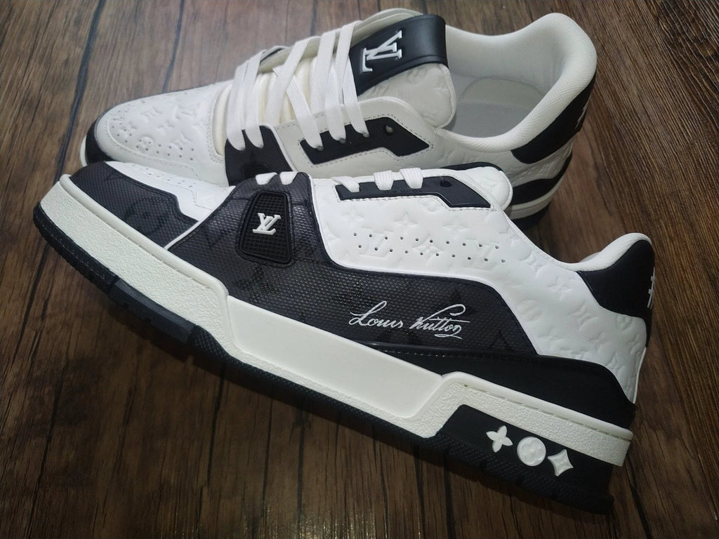 Luxury Virgil Trainer Sneakers #54 Black White by Air Jordan