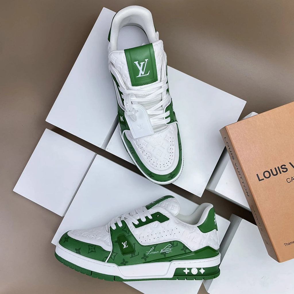 Luxury Virgil Trainer Sneakers #54 Signature Green White by Air Jordan