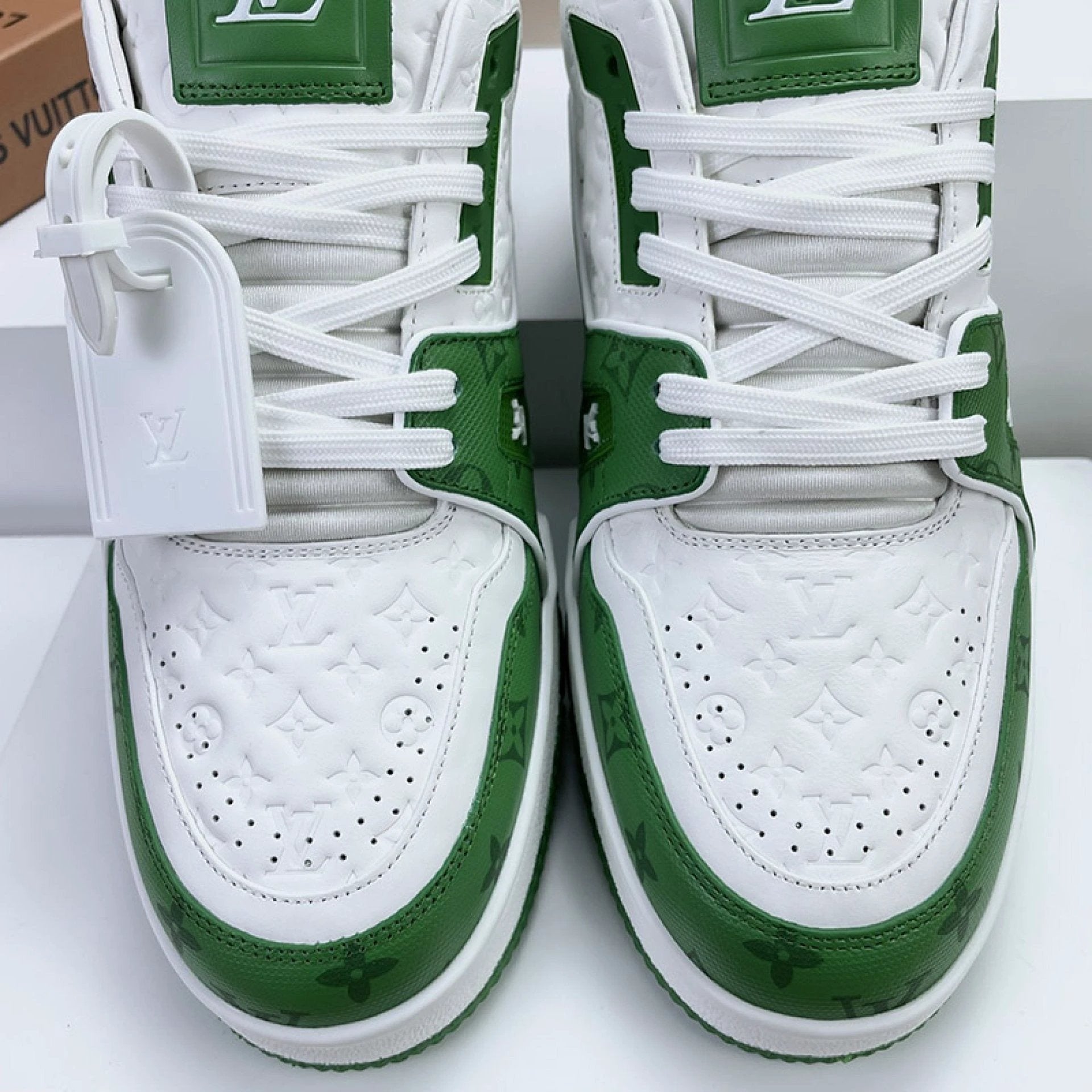 Luxury Virgil Trainer Sneakers #54 Signature Green White by Air Jordan
