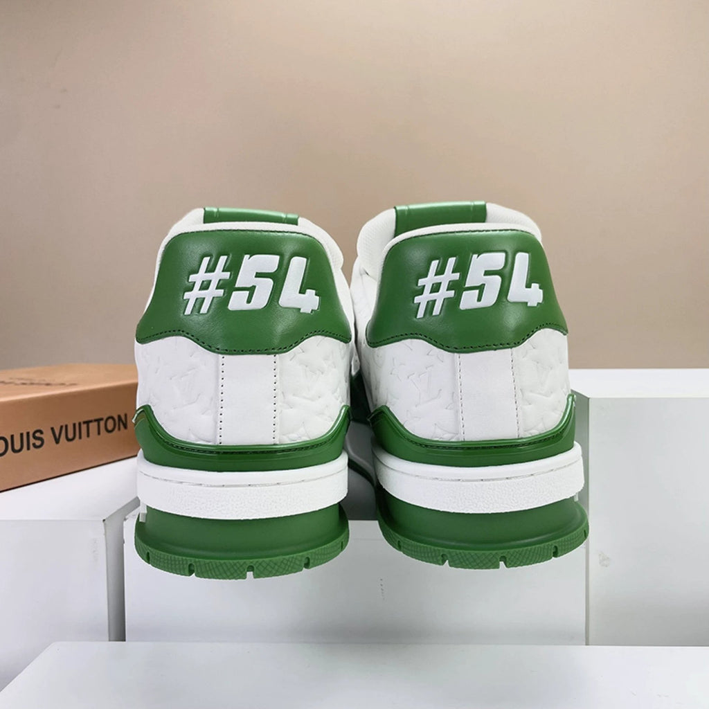 Luxury Virgil Trainer Sneakers #54 Signature Green White by Air Jordan