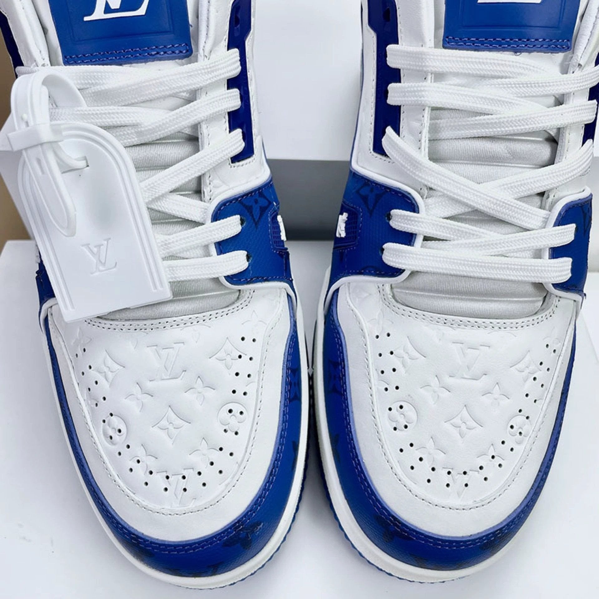 Luxury Virgil Trainer Sneakers #54 Signature Blue White by Air Jordan
