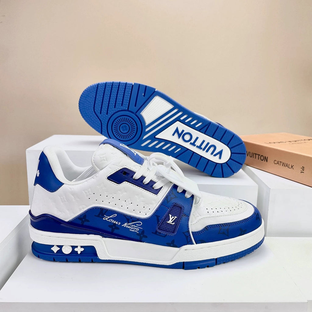 Luxury Virgil Trainer Sneakers #54 Signature Blue White by Air Jordan