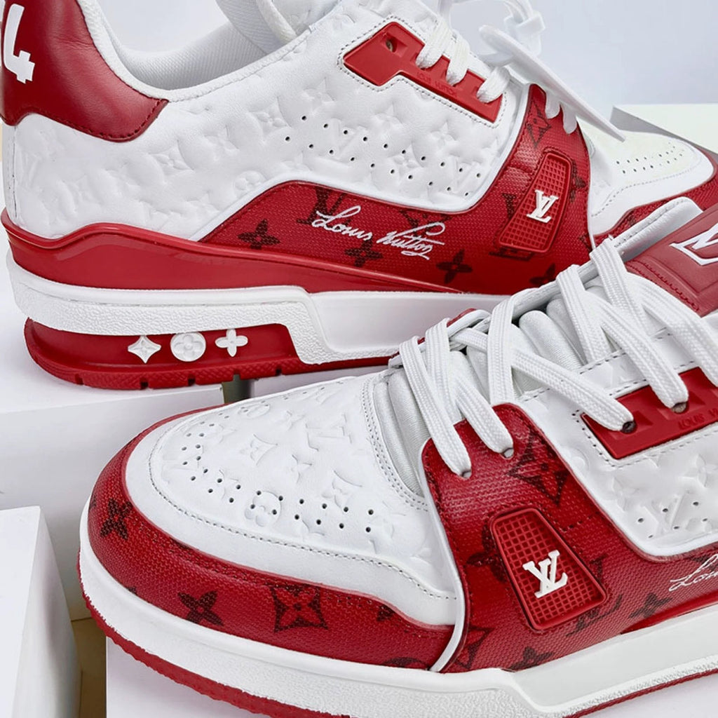 Luxury Virgil Trainer Sneakers #54 Signature Red White by Air Jordan
