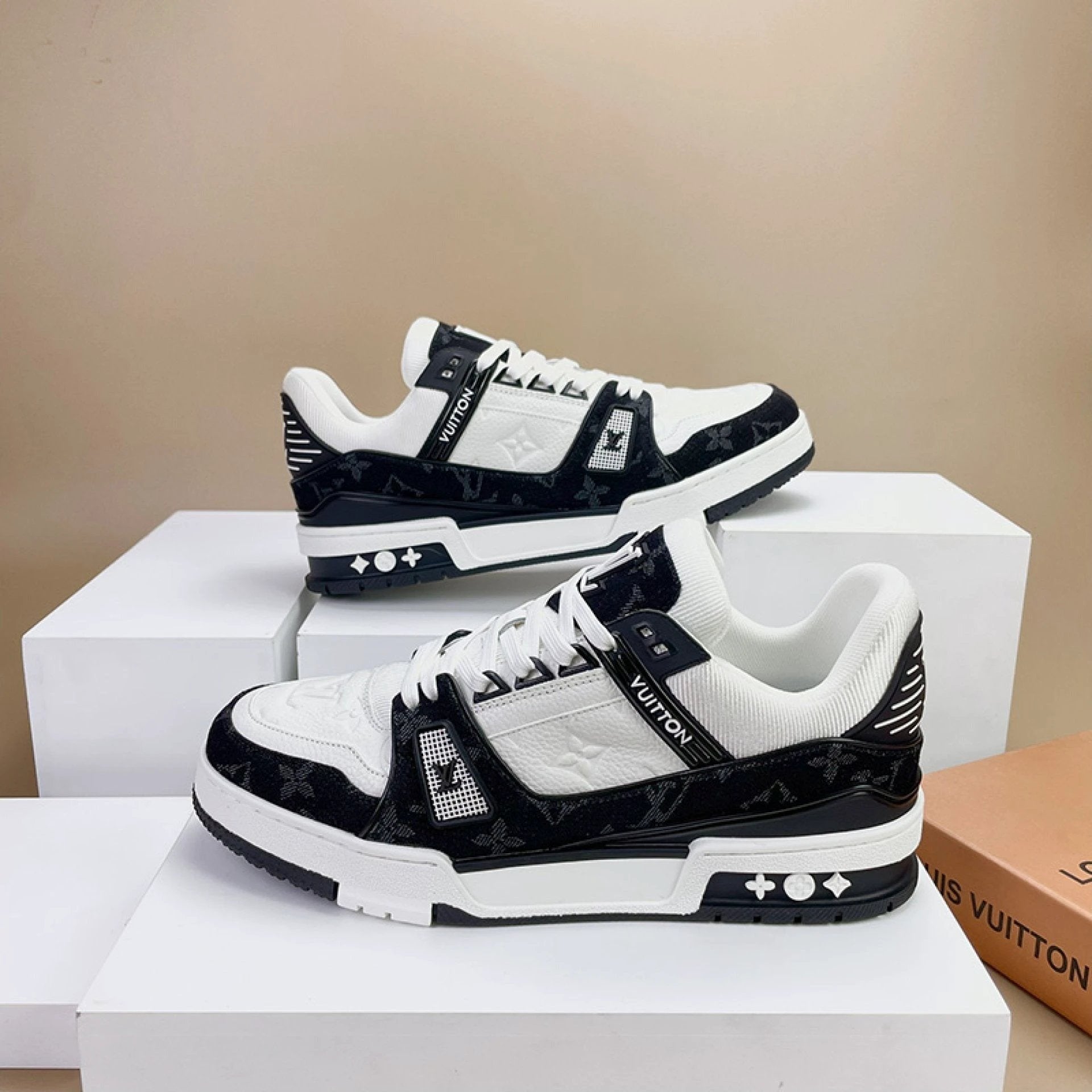 Luxury Virgil Trainer Sneakers White Black by Air Jordan