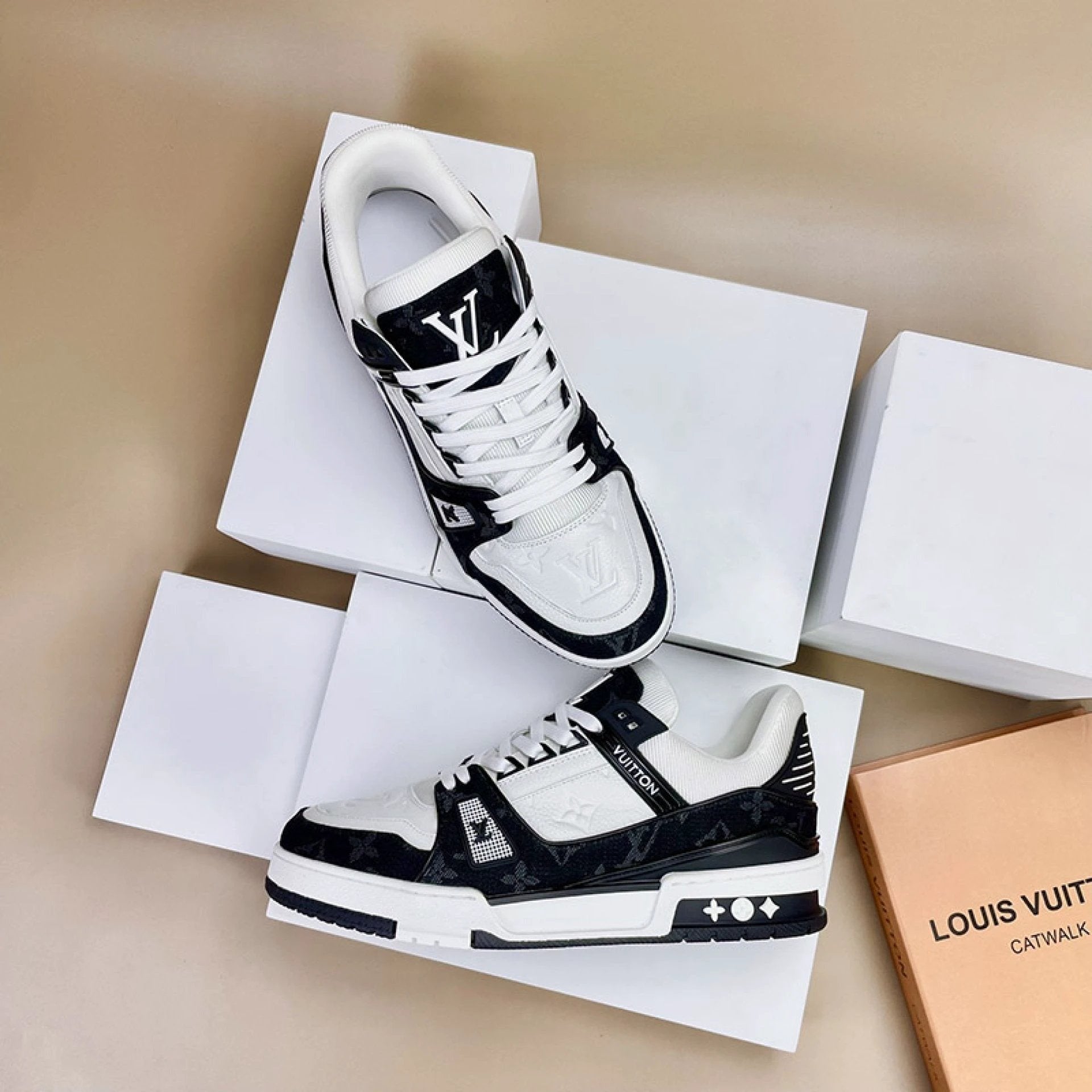 Luxury Virgil Trainer Sneakers White Black by Air Jordan