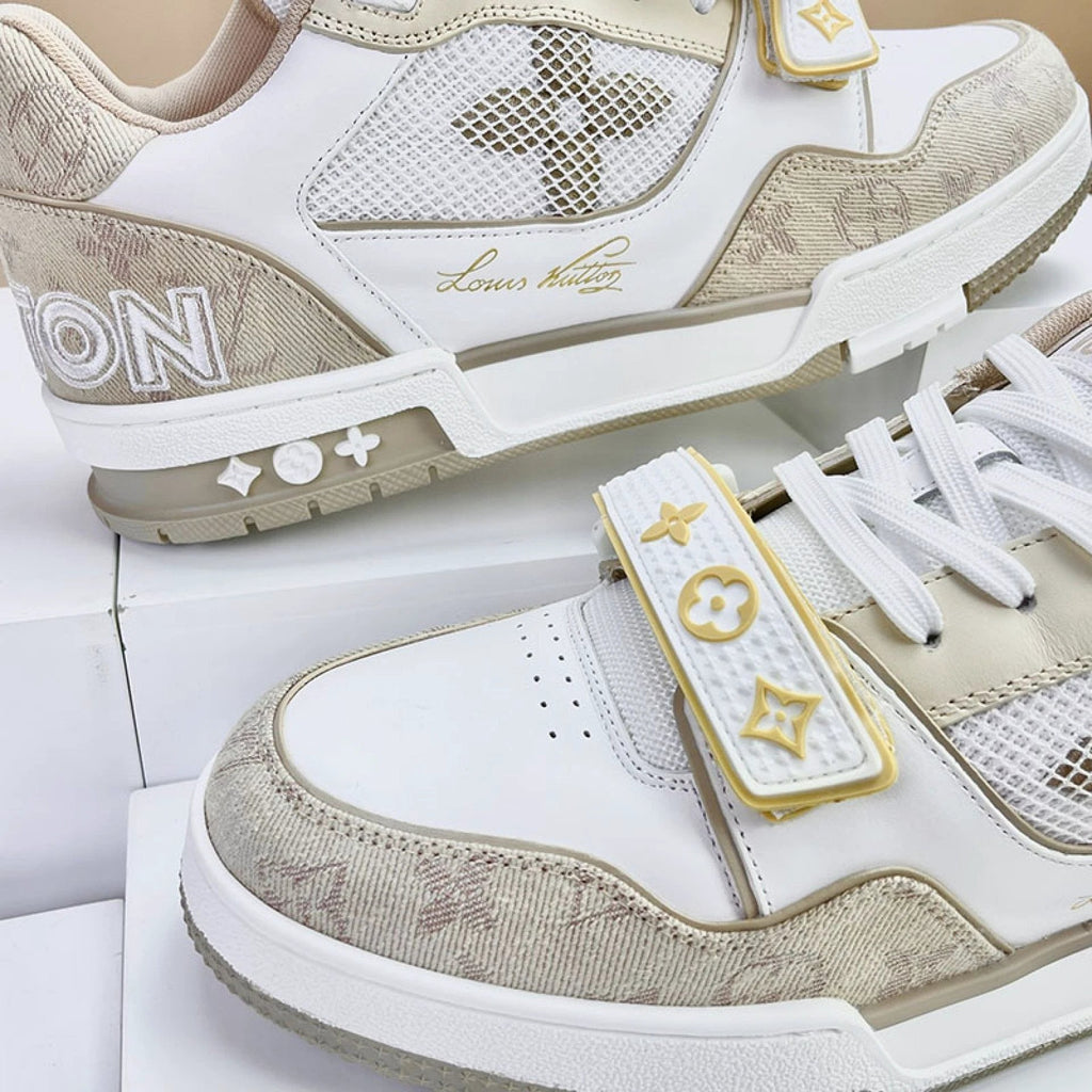 Luxury Virgil Trainer Sneakers Beige White by Air Jordan