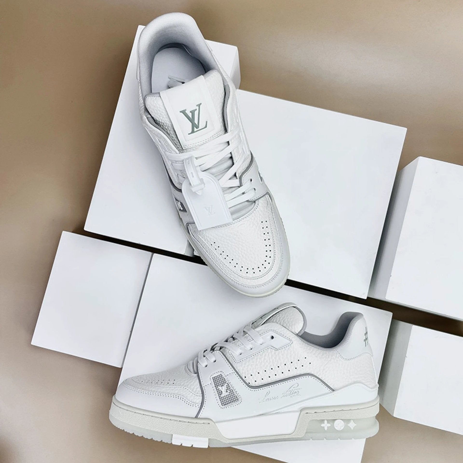 Luxury Virgil Trainer Sneakers White Signature by Air Jordan