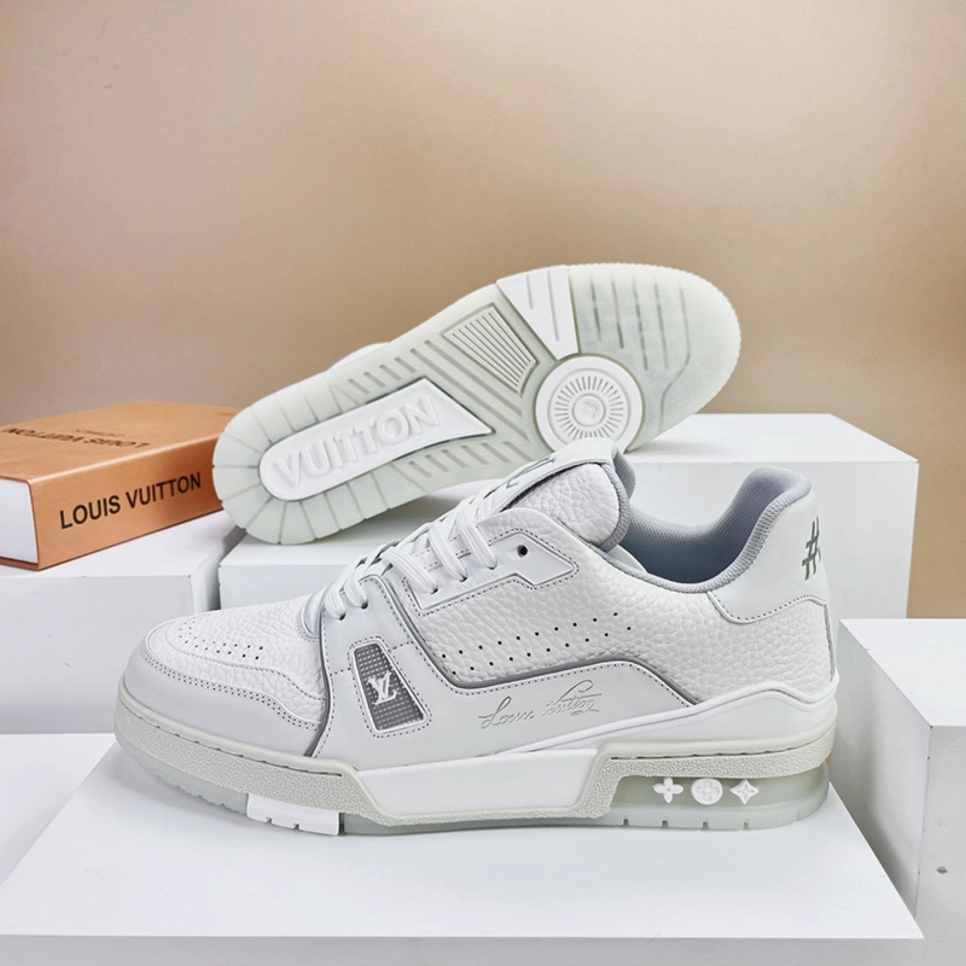 Luxury Virgil Trainer Sneakers White Signature by Air Jordan