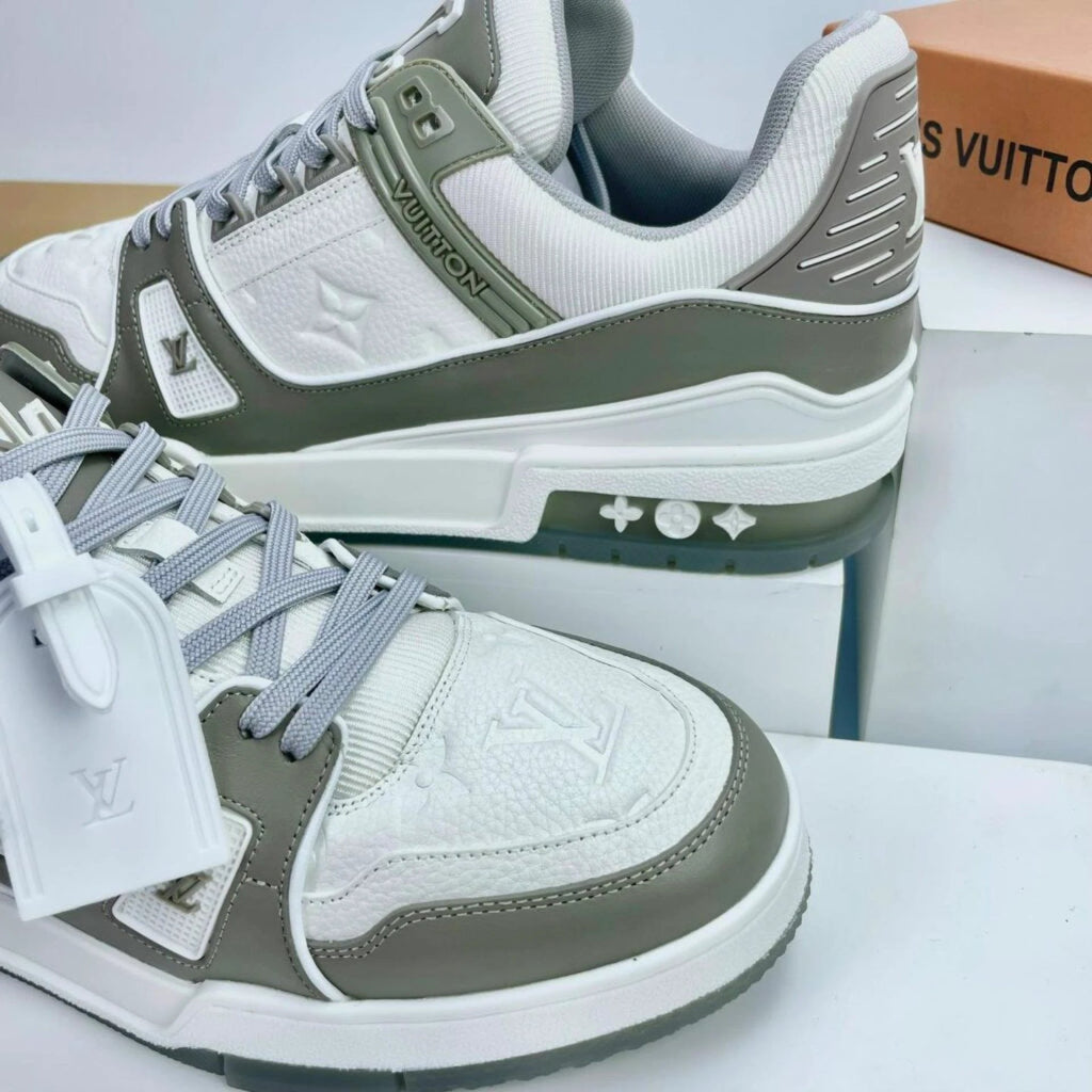 Luxury Virgil Trainer Sneakers Grey White by Air Jordan