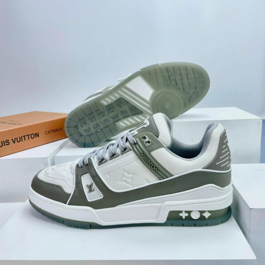 Luxury Virgil Trainer Sneakers Grey White by Air Jordan