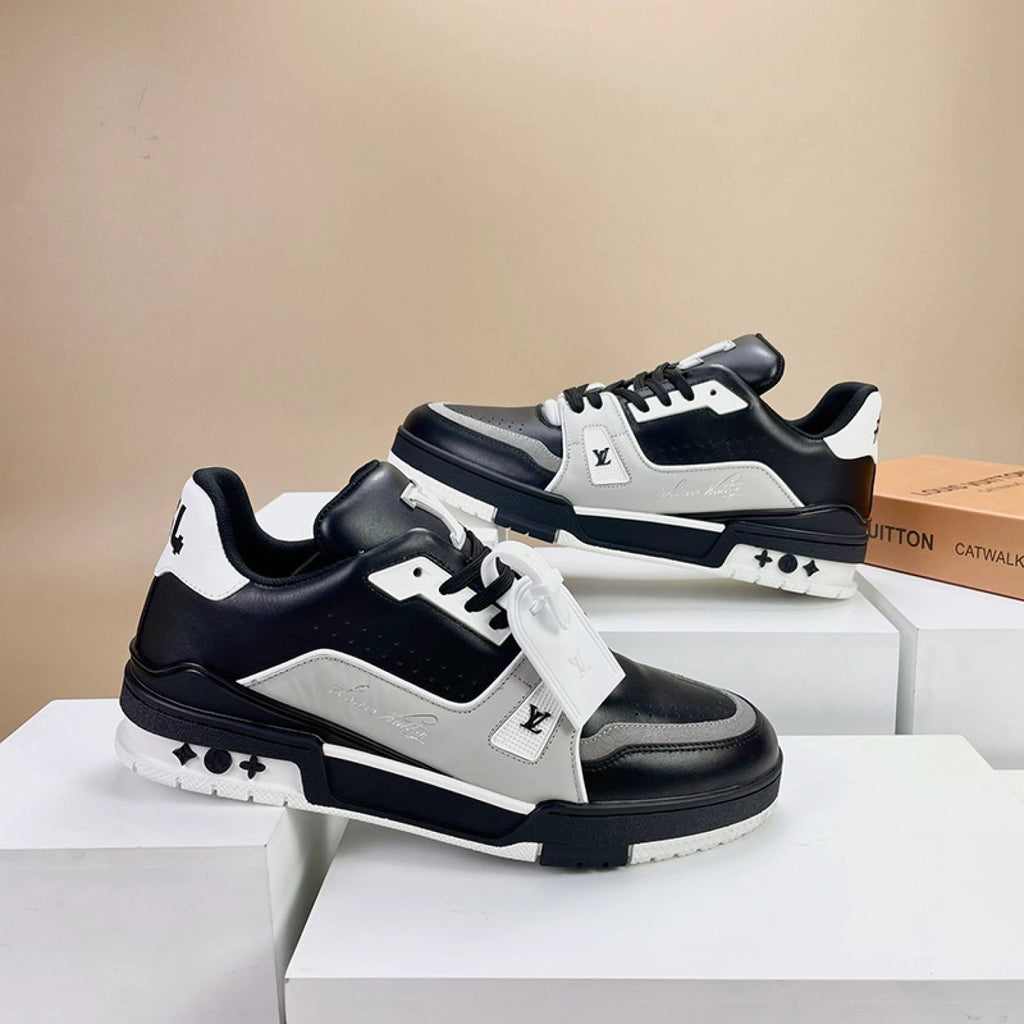 Luxury Virgil Trainer Sneakers Black Grey White by Air Jordan