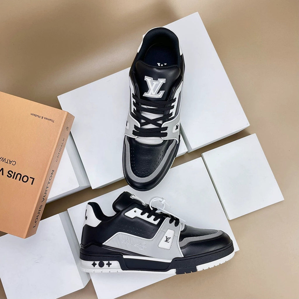 Luxury Virgil Trainer Sneakers Black Grey White by Air Jordan