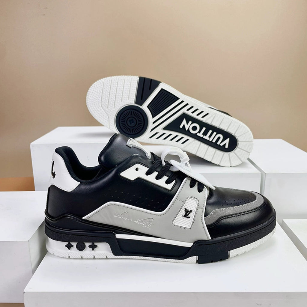 Luxury Virgil Trainer Sneakers Black Grey White by Air Jordan