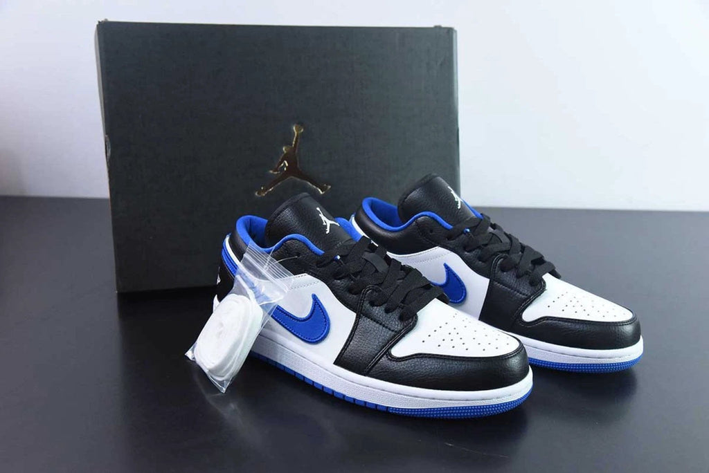 Air Jordan 1 Low Black Game Royal Metallic Platinum by Air Jordan
