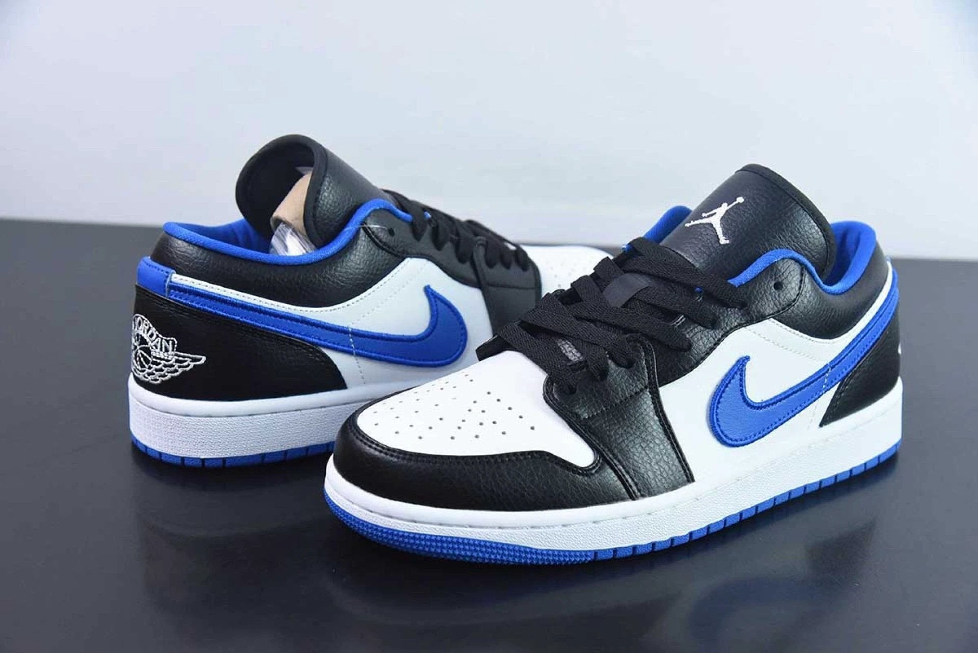 Air Jordan 1 Low Black Game Royal Metallic Platinum by Air Jordan