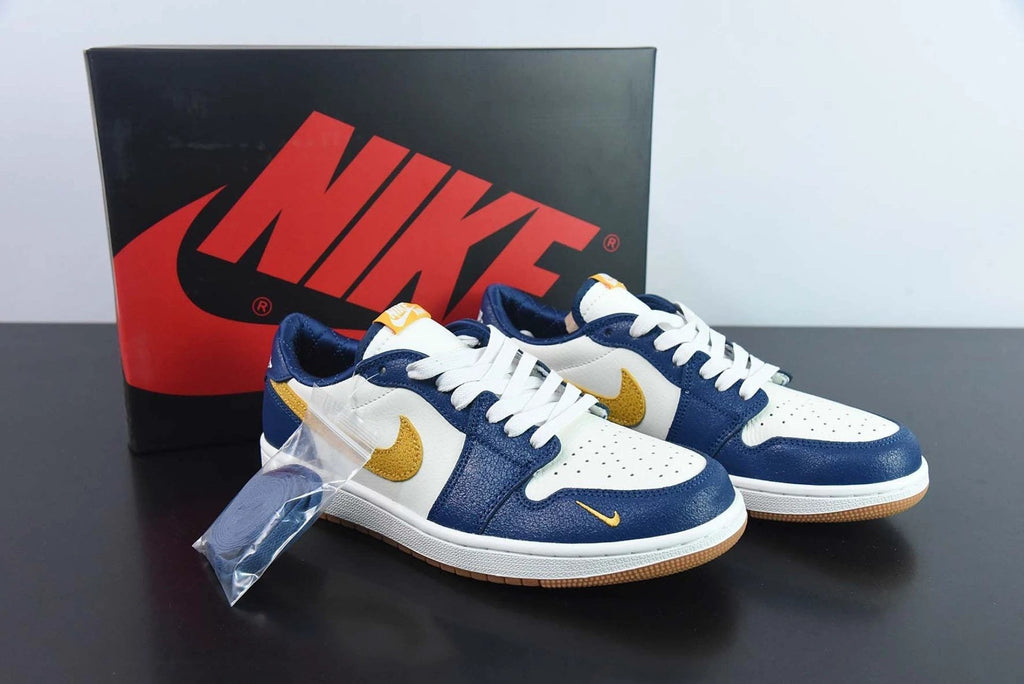 Air Jordan 1 Low OG “Marquette” PE Navy Blue White by Air Jordan