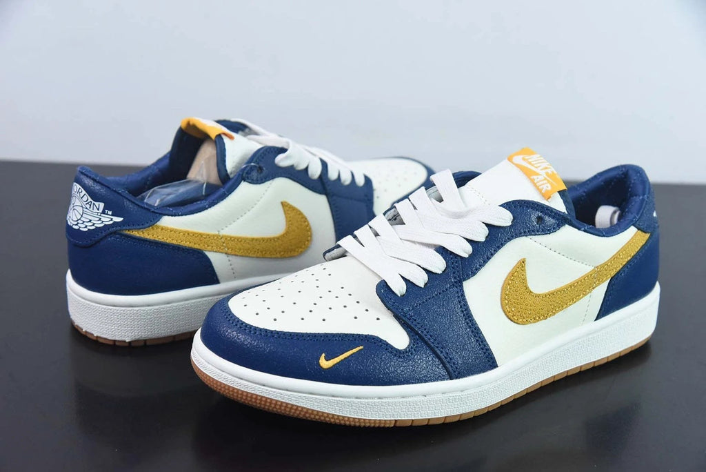 Air Jordan 1 Low OG “Marquette” PE Navy Blue White by Air Jordan