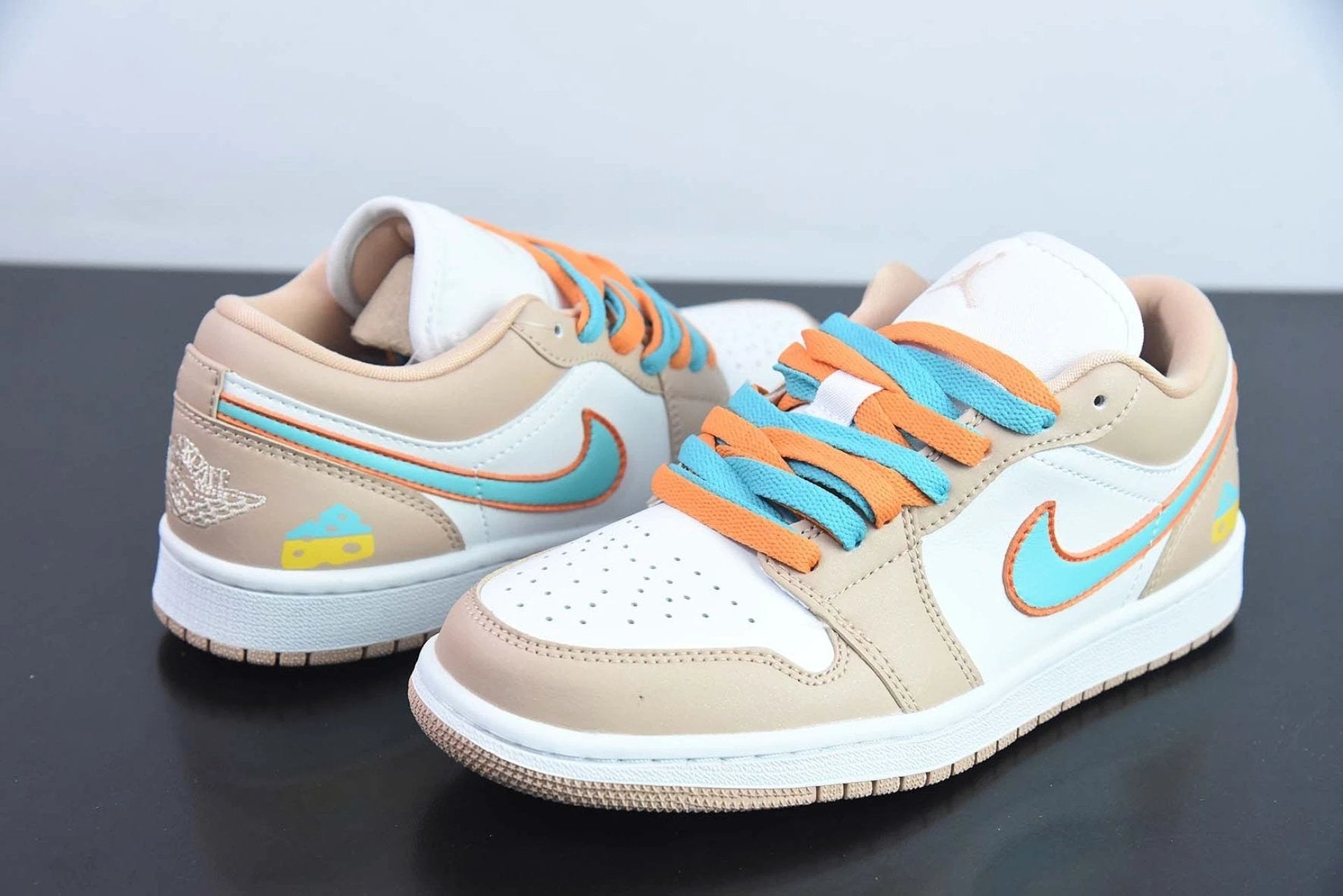 Custom Air Jordan 1 Low Sunset Haze White Bright Citrus by Air Jordan