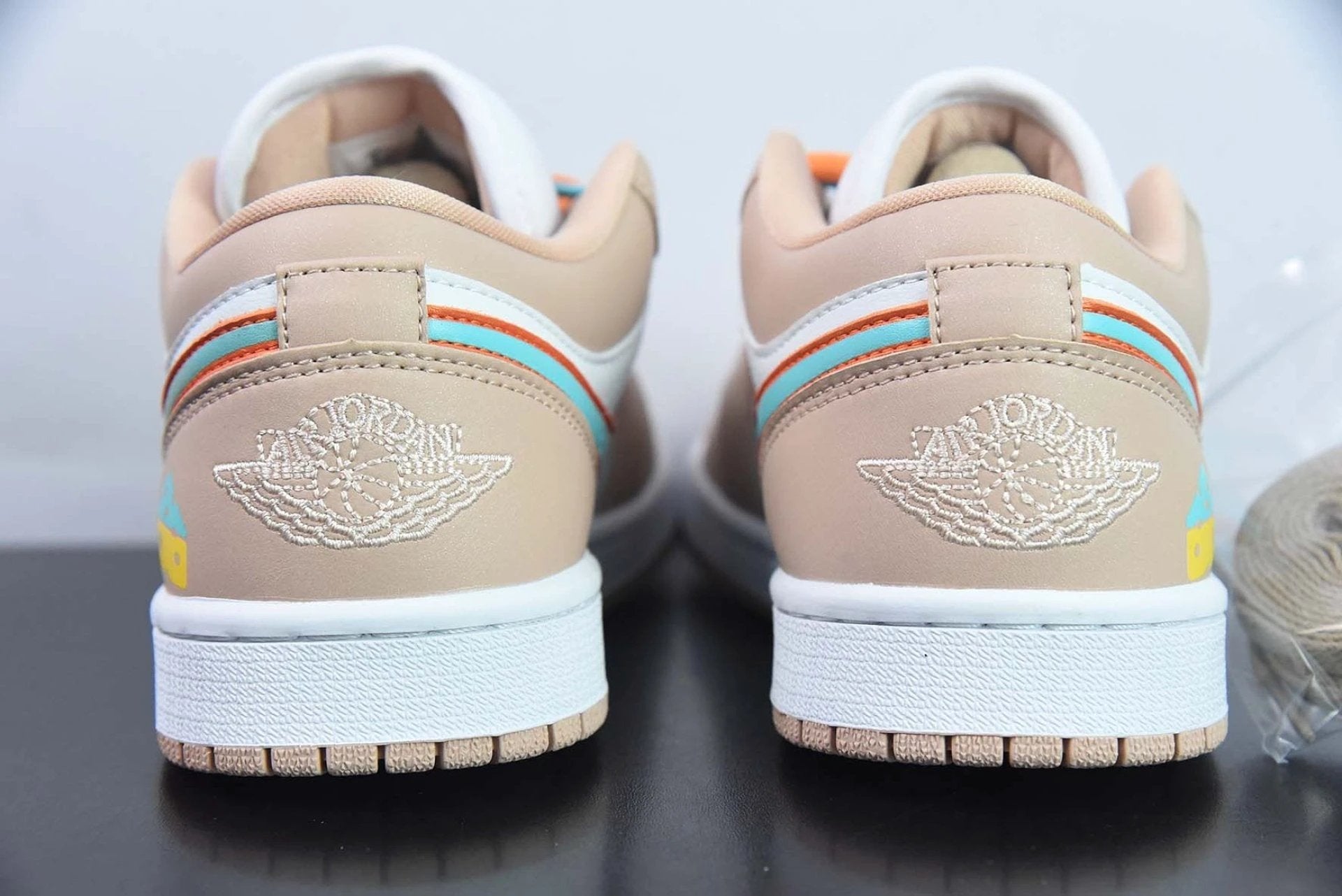 Custom Air Jordan 1 Low Sunset Haze White Bright Citrus by Air Jordan