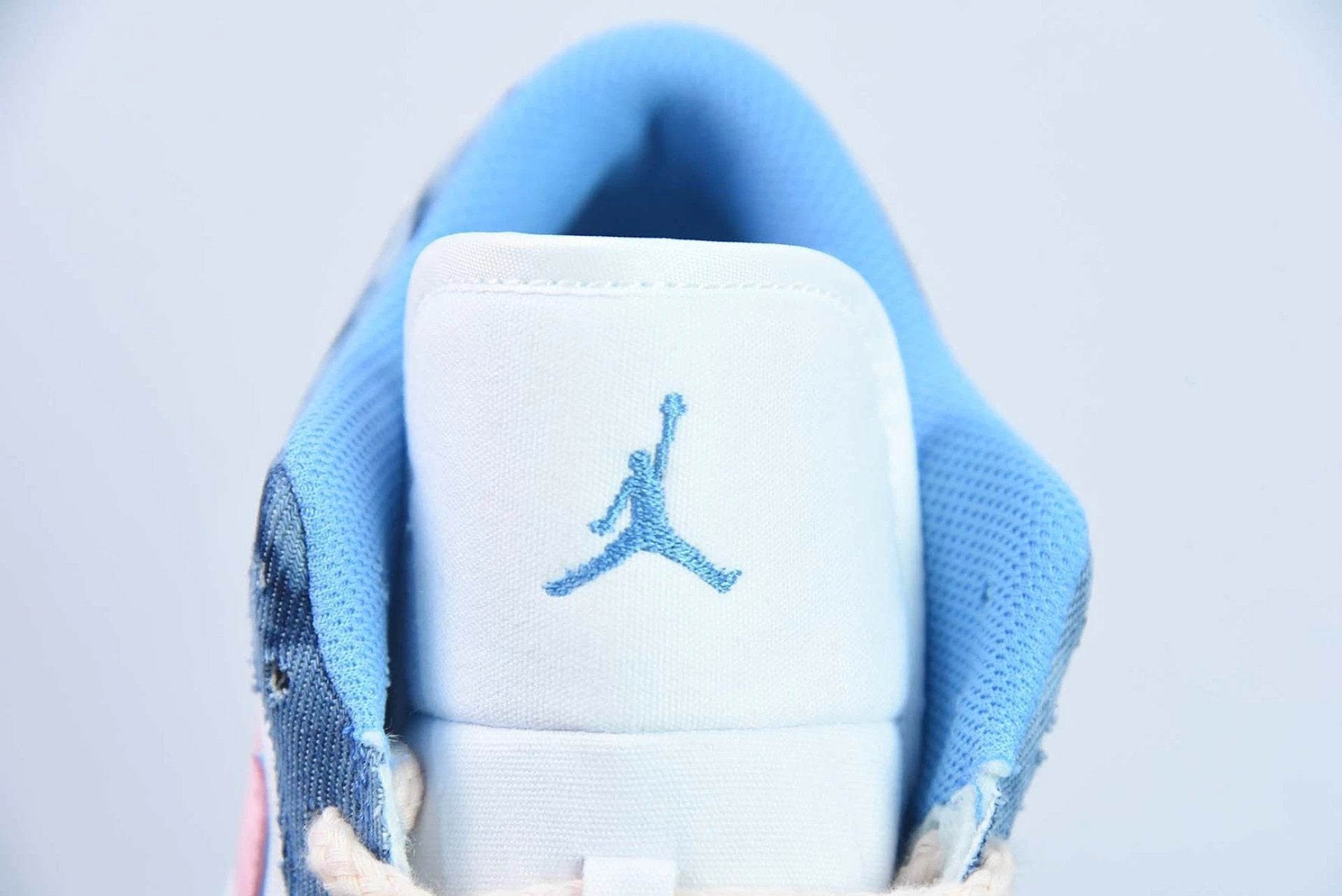 Custom Air Jordan 1 Low Washed Denim White Pink by Air Jordan