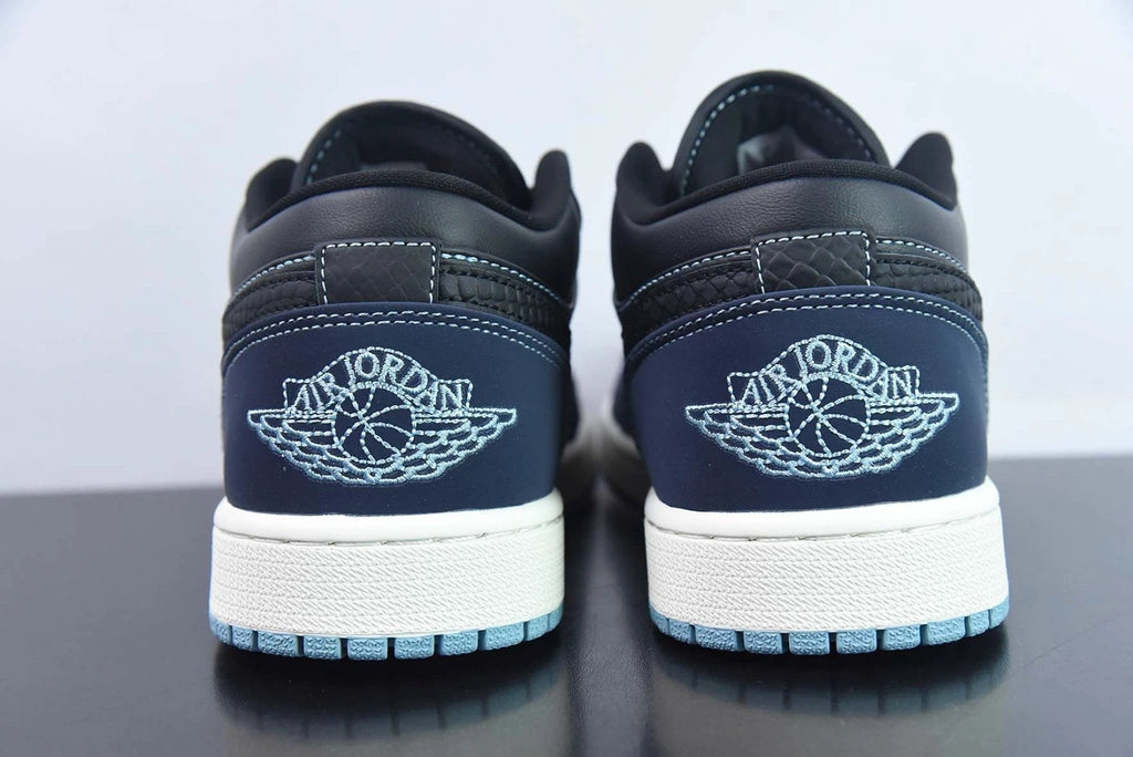 Air Jordan 1 Low Snakeskin Black White Midnight Navy FJ5478-010 by Air Jordan
