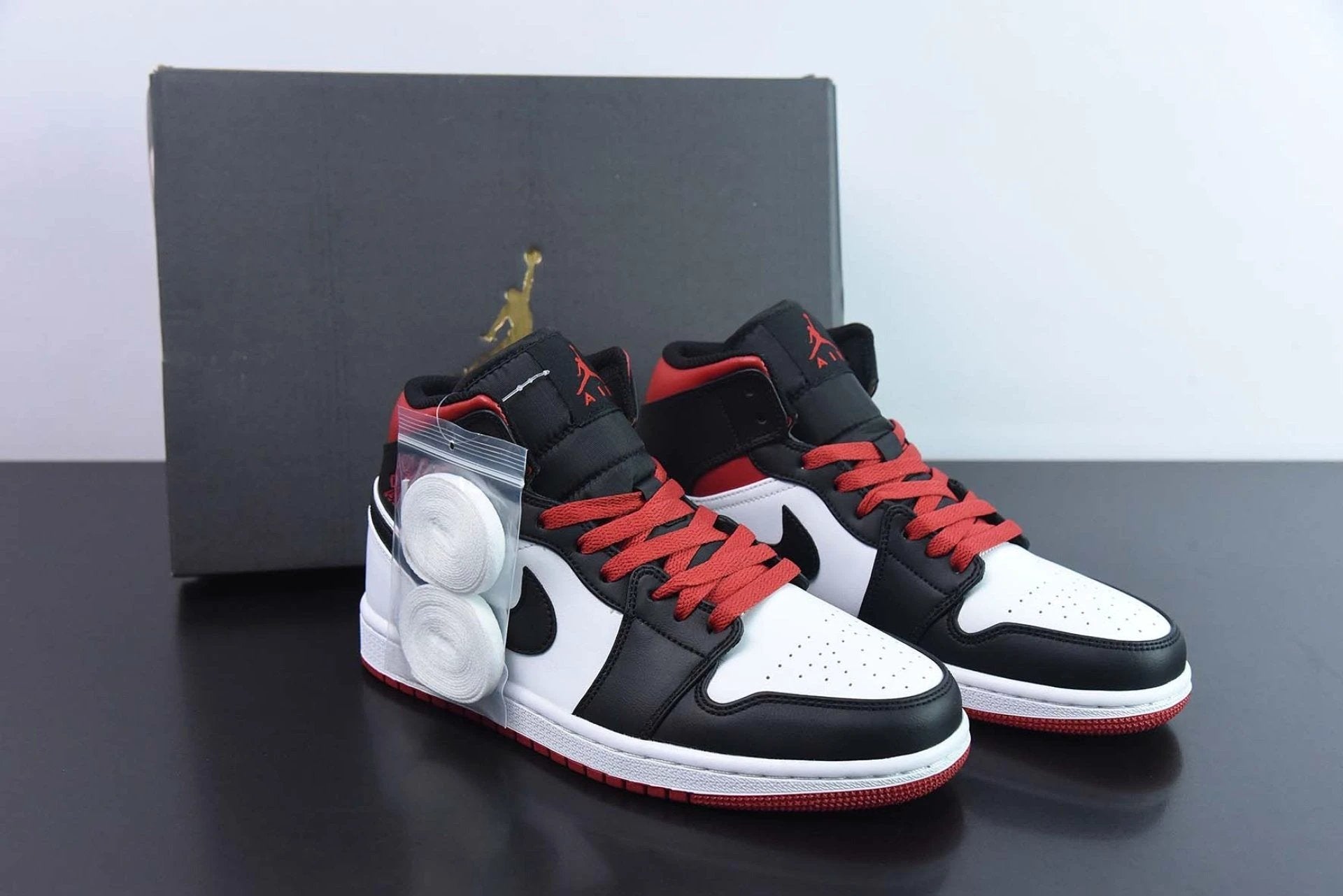Air Jordan 1 Mid Gym Red Black Toe by Air Jordan