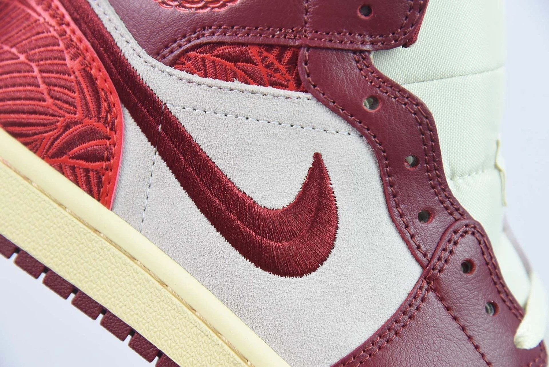Air Jordan 1 Mid SE Tiki Leaf Team Red by Air Jordan