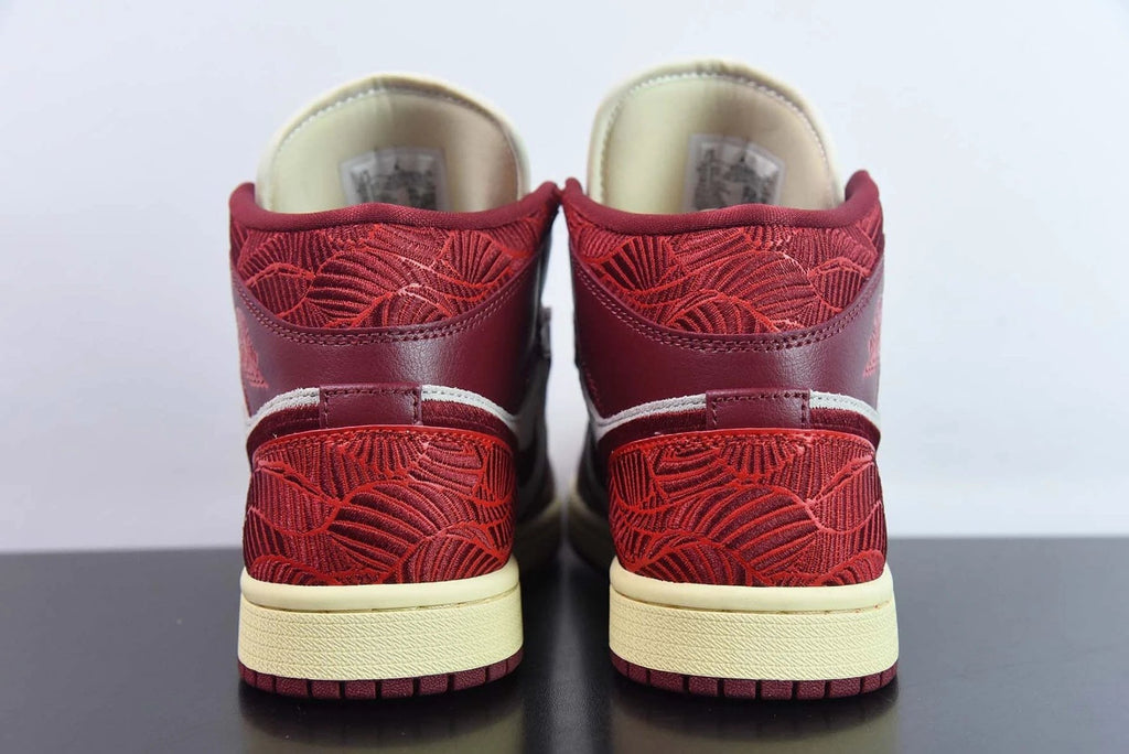 Air Jordan 1 Mid SE Tiki Leaf Team Red by Air Jordan