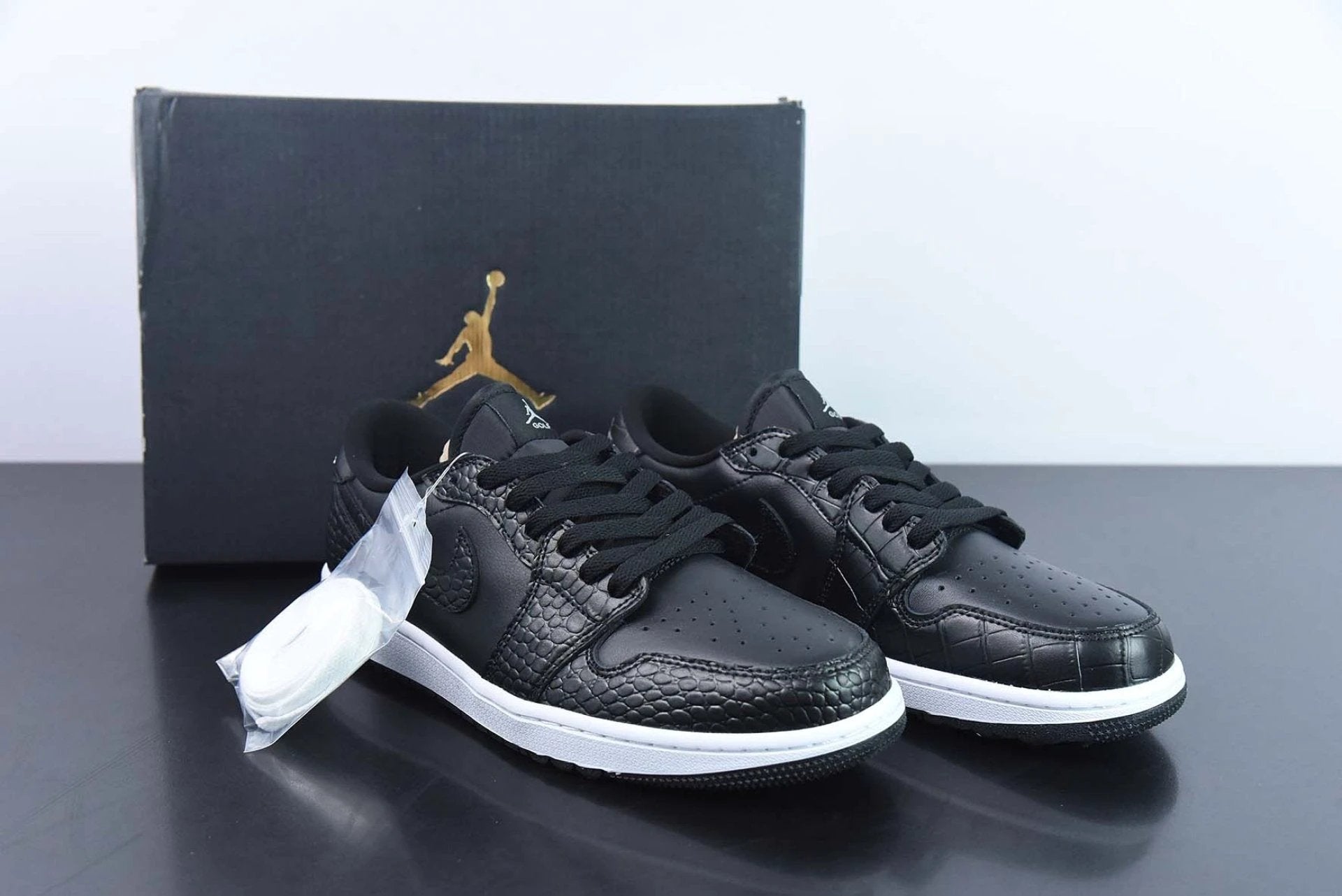 Air Jordan 1 Retro Low Golf Black Croc by Air Jordan
