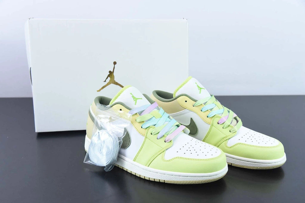 Air Jordan 1 Low Sail White Oil Green by Air Jordan