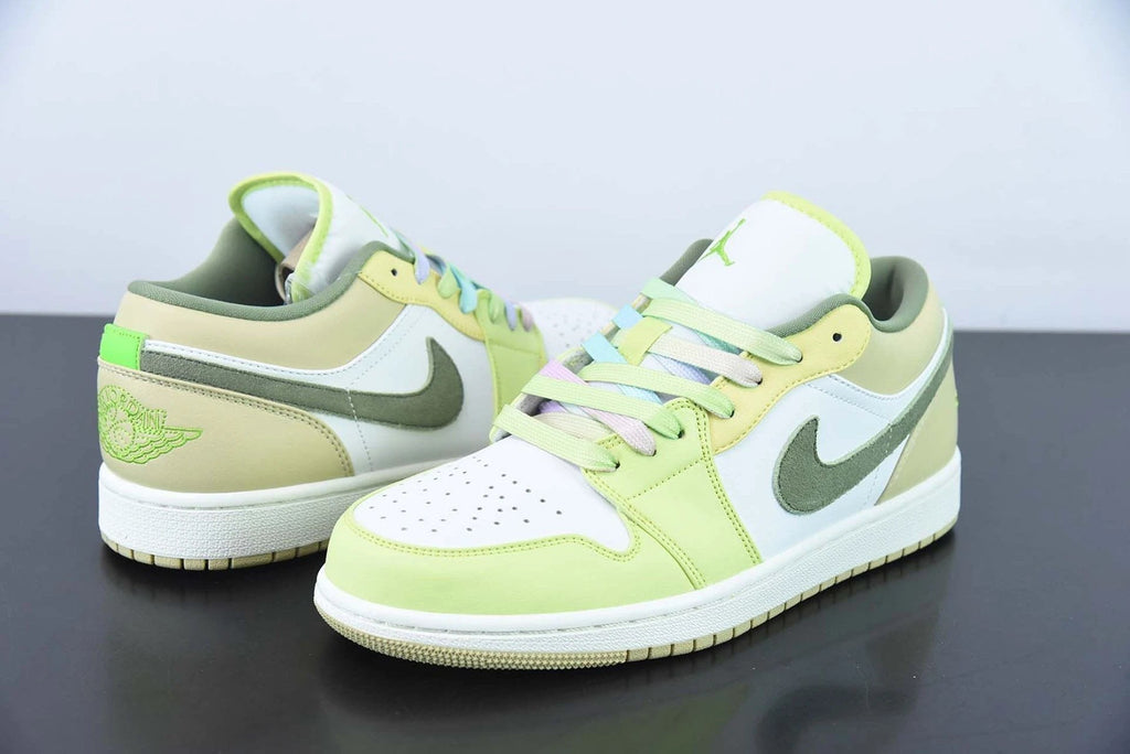 Air Jordan 1 Low Sail White Oil Green by Air Jordan