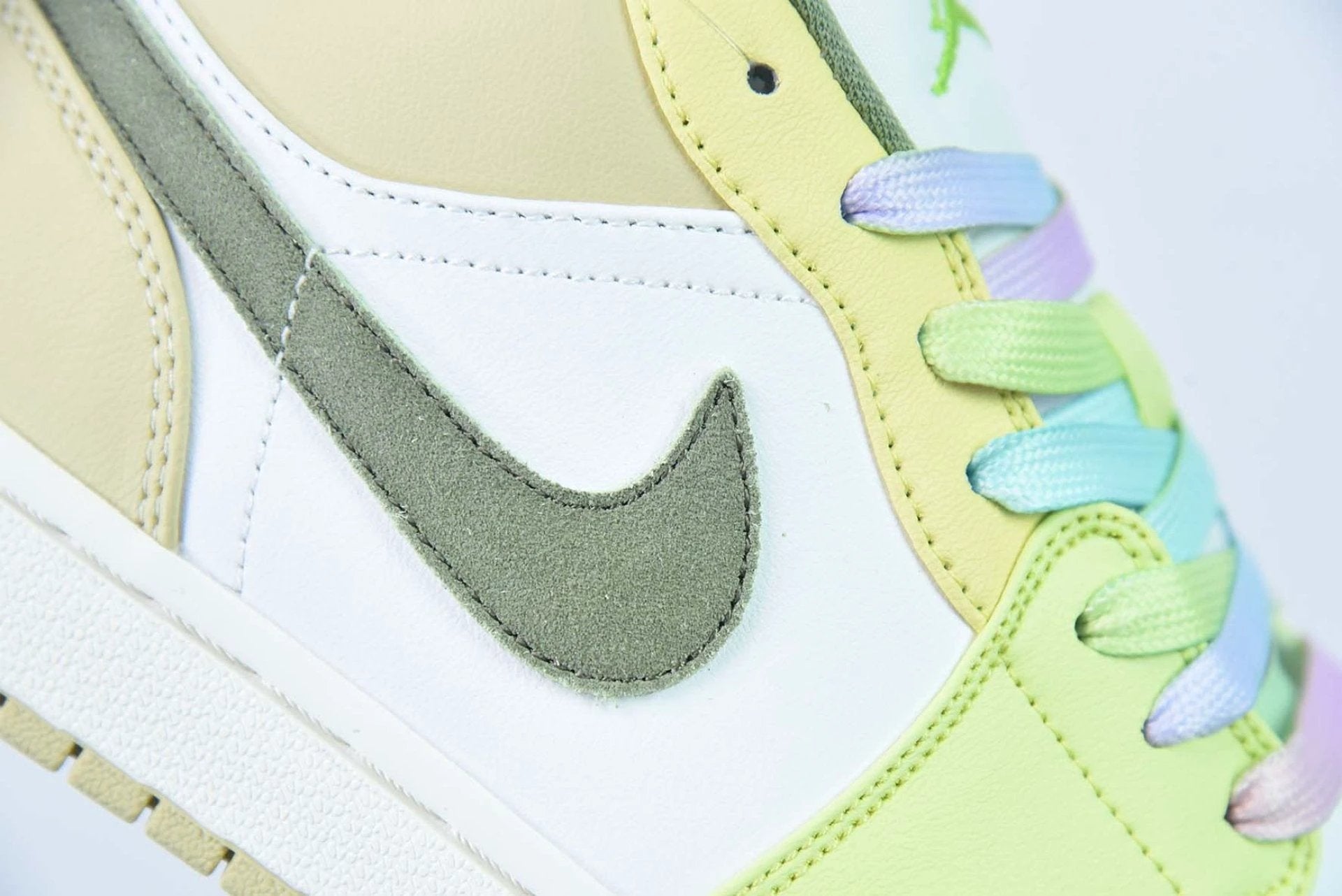 Air Jordan 1 Low Sail White Oil Green by Air Jordan