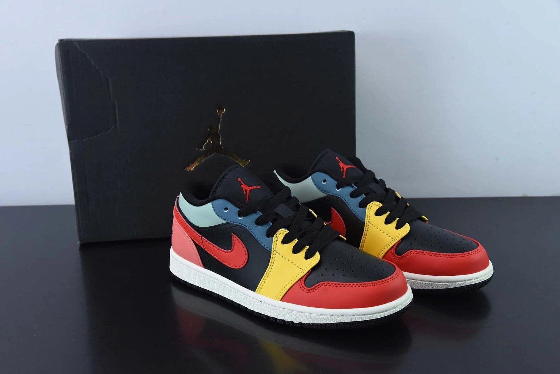 Air Jordan 1 Low SE Black Multi-Color by Air Jordan