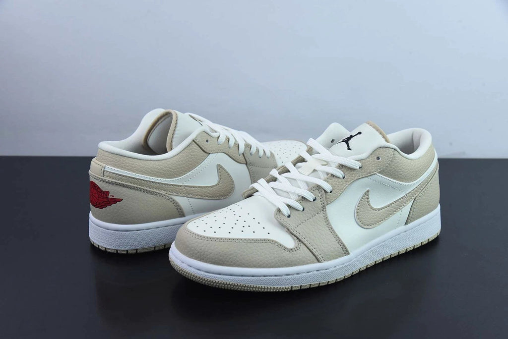 Air Jordan 1 Low Features Heavy Tumbled Tan Leather by Air Jordan