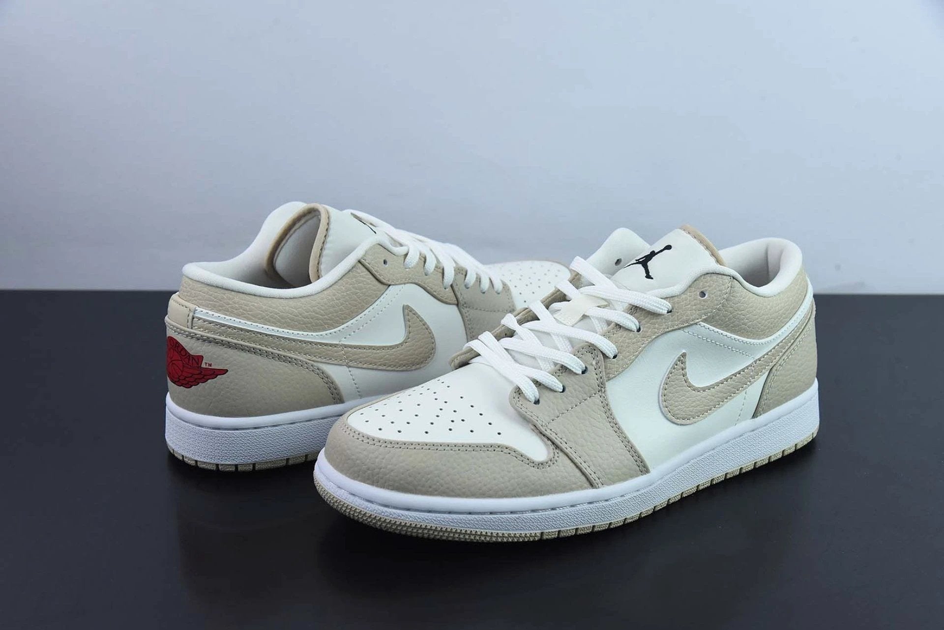Air Jordan 1 Low Features Heavy Tumbled Tan Leather by Air Jordan