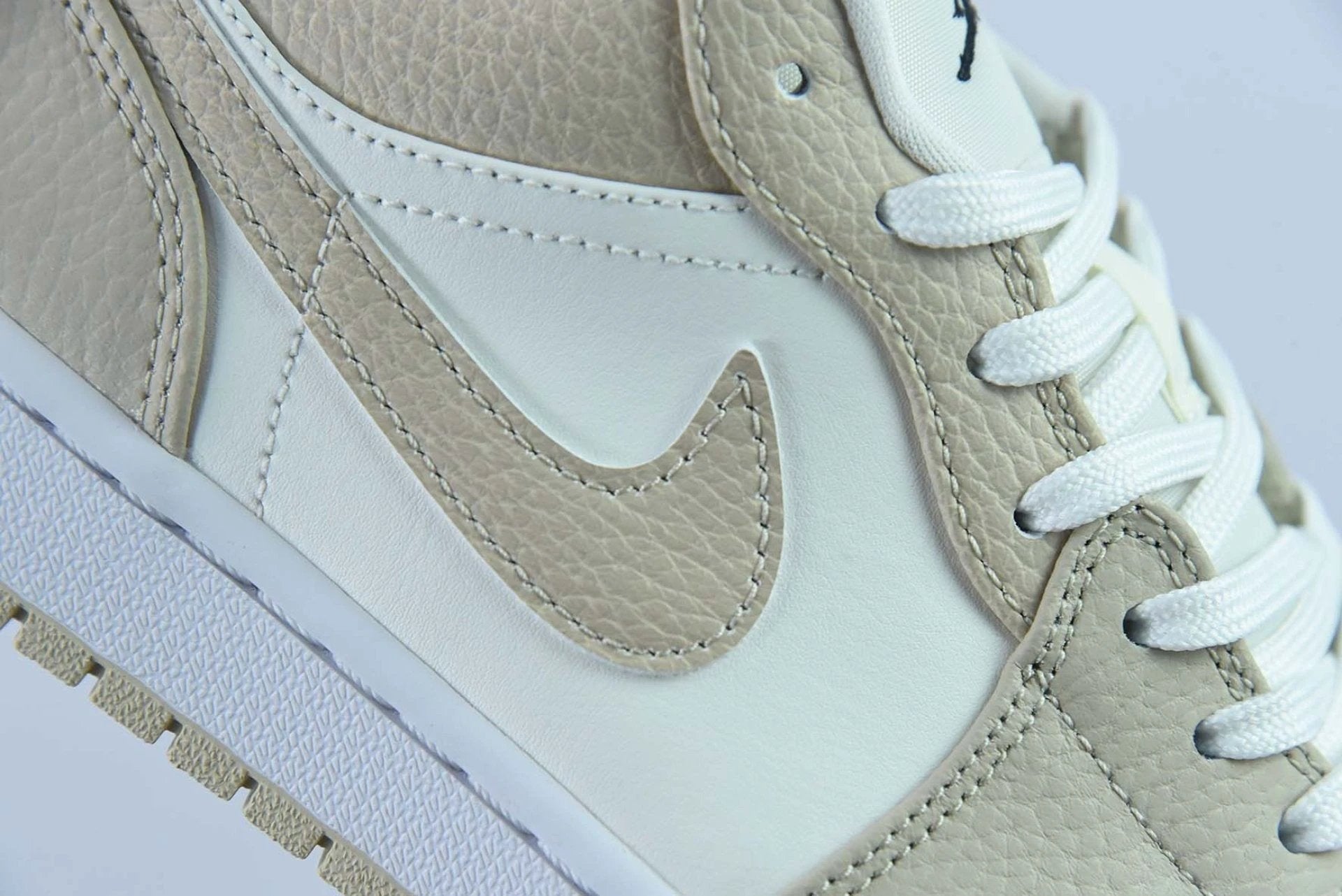 Air Jordan 1 Low Features Heavy Tumbled Tan Leather by Air Jordan
