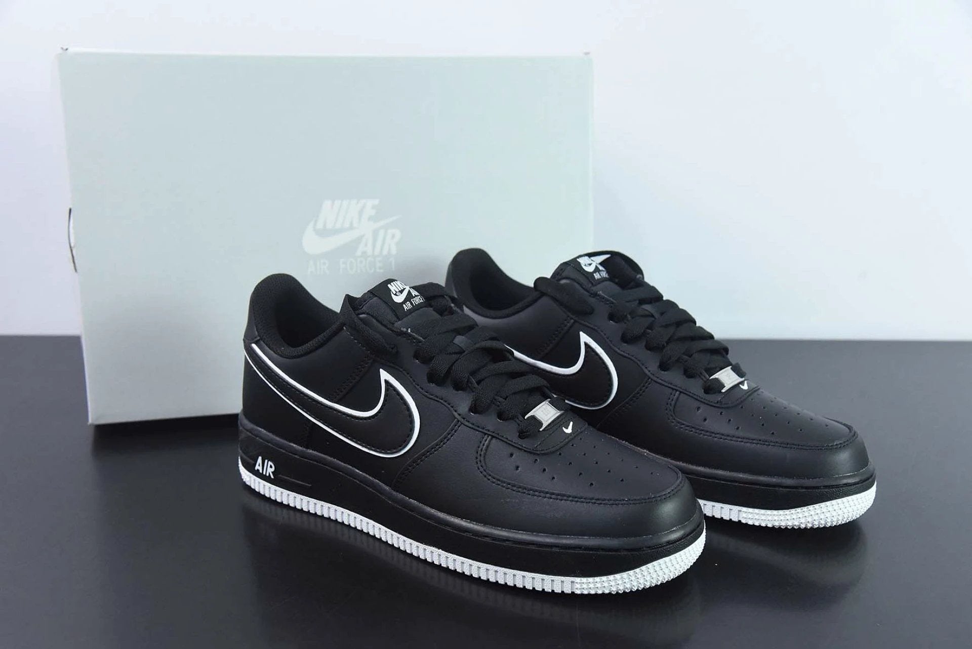 Air Force 1 Low 07 Black White Sole by Air Jordan