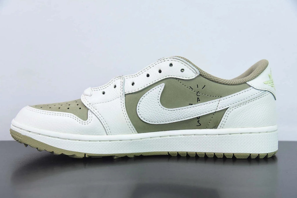 Air Jordan 1 Retro Low Golf Travis Scott Neutral Olive by Air Jordan